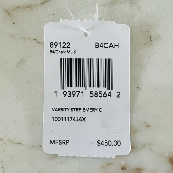 COACH Emery Chalk Multi Pebble Leather Crossbody Bag With Varsity Stripe - Picture 13 of 13